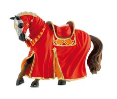 Bullyland 80768 Figure Figurine World-Tournament Horse in red, Multicoloured