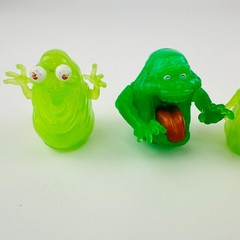 Ghostbusters Ecto Minis Slimer 4 Translucent 1 Solid 1.5″ Mattel Classic Series