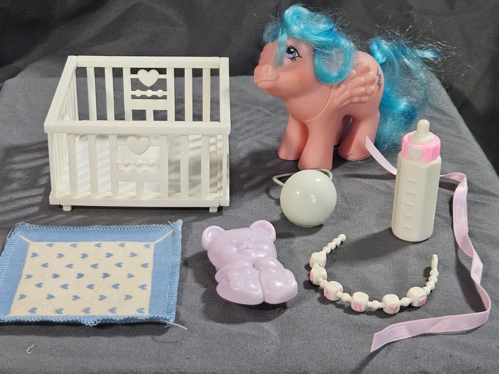 My Little Pony G1 Baby Firefly 1984 and Accessories Incl. The Playpen & Blanket