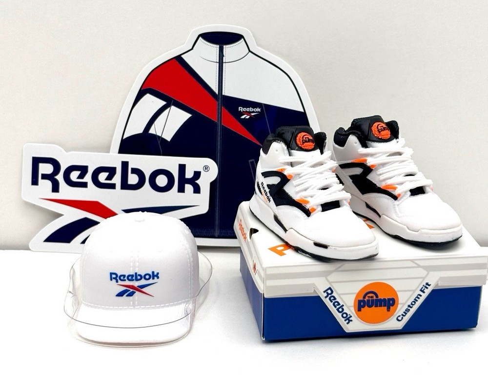 REEBOK Pump It Up! Sneakers Hat Shirt and Logo Stickers Zuru Sneakers Mini Bands