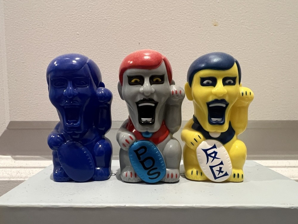 Real Head Punkdrunkers Fortune Cat Sofubi Soft Vinyl Figures Bundle Kaiju Toys