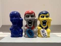 Real Head Punkdrunkers Fortune Cat Sofubi Soft Vinyl Figures Bundle Kaiju Toys