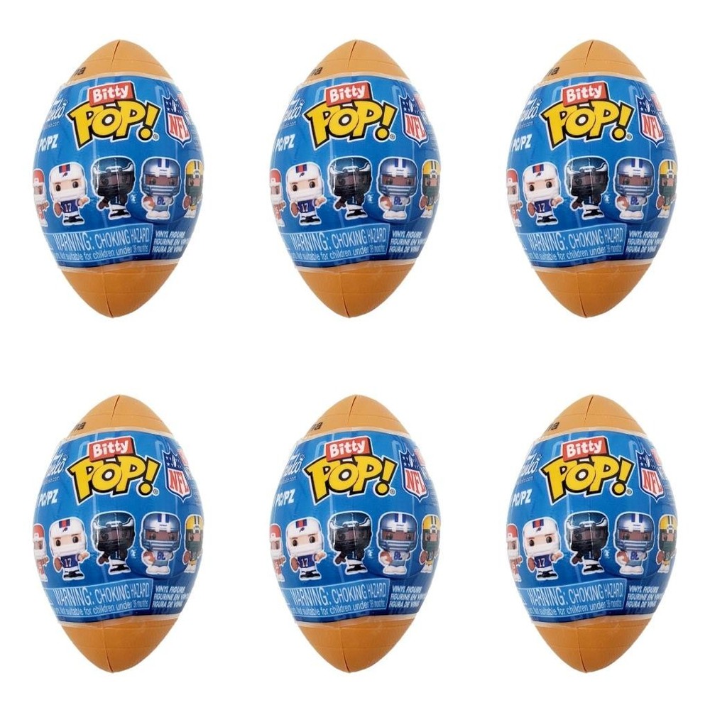 NFL Football Bitty Pop! Vinyl Figure – Lot of 6 New Sealed Blind Capsules