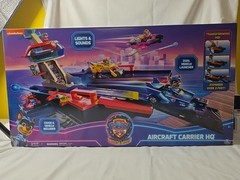 PAW Patrol Mighty Movie Aircraft Carrier HQ Chase Cruiser Lights Sounds New
