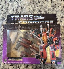 Transformers Original G1 1985 Jet Thrust With Box: Not Complete- See Notes