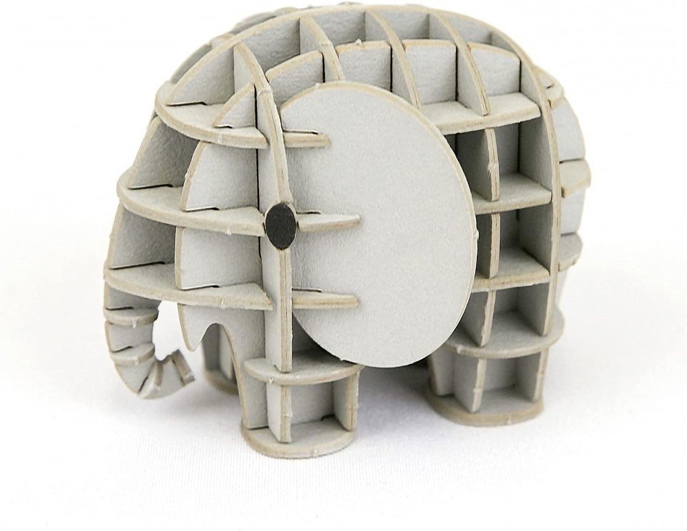 3D Paper Puzzle, Bruna Elephant, 36mm x 34mm x 43mm, 3D Art, Made in Japan