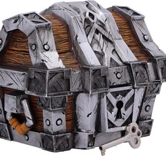 Nemesis Now World of Warcraft Silverbound Treasure Chest Box 10.5cm, Resin, Silv