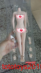 1:6 Pale Skin Large Bust Breast Flexible Female Seamless Body Figure Body Toy