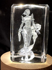SUPIA Valorant 3D Laser Cut crystal Glass Viper & LED Light Up Pedestal 3”