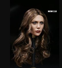 1/6 Scarlet Witch Elizabeth Olsen Head Sculpt 2.0 fit hot toys Phicen kumik❶USA❶