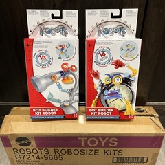 2004 Mattel Robots (2) Bot Builder Kit Robot New Factory Sealed Box