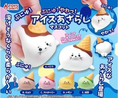 Japanese Blind Box Capsule Ice Cream Seal Toy 1 Random Cute Squeeze Figure