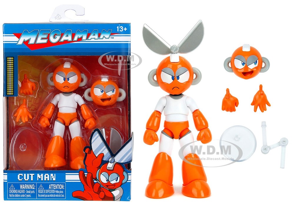 CUT MAN 4.5″ MOVEABLE FIGURE W/ACCESSORIES & ALTERNATES “MEGA MAN” JADA 34509
