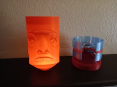 Retro Master Control MCP statue / lamp Glow Rd 3D Printed for Tron vintage style