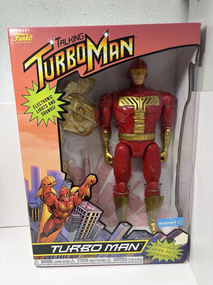 Funko Talking Turbo Man 13.5” Action Figure Electronic Lights & Sounds – SEALED