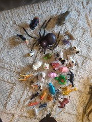 Vintage Lot of Animal Figures Random Mixed Hard Plastic Rubber Toys
