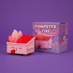 100% Soft Lil Dumpster Fire Kiss Me I’m Trash Valentine’s Day Pink Vinyl Figure