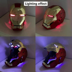 New Iron Man Gold MK5 Helmet Electronic Voice Activated Open&Close Mask Autoking
