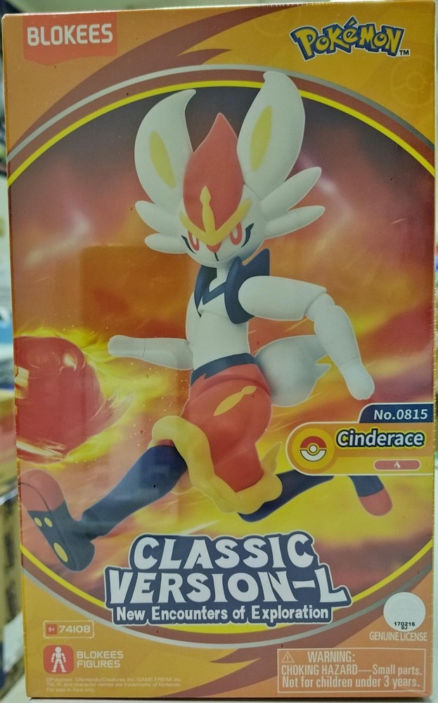 BLOKEES POKEMON CLASSIC VERSION-L NO. 0815 CINDERACE MODEL KIT ENGLISH PACK
