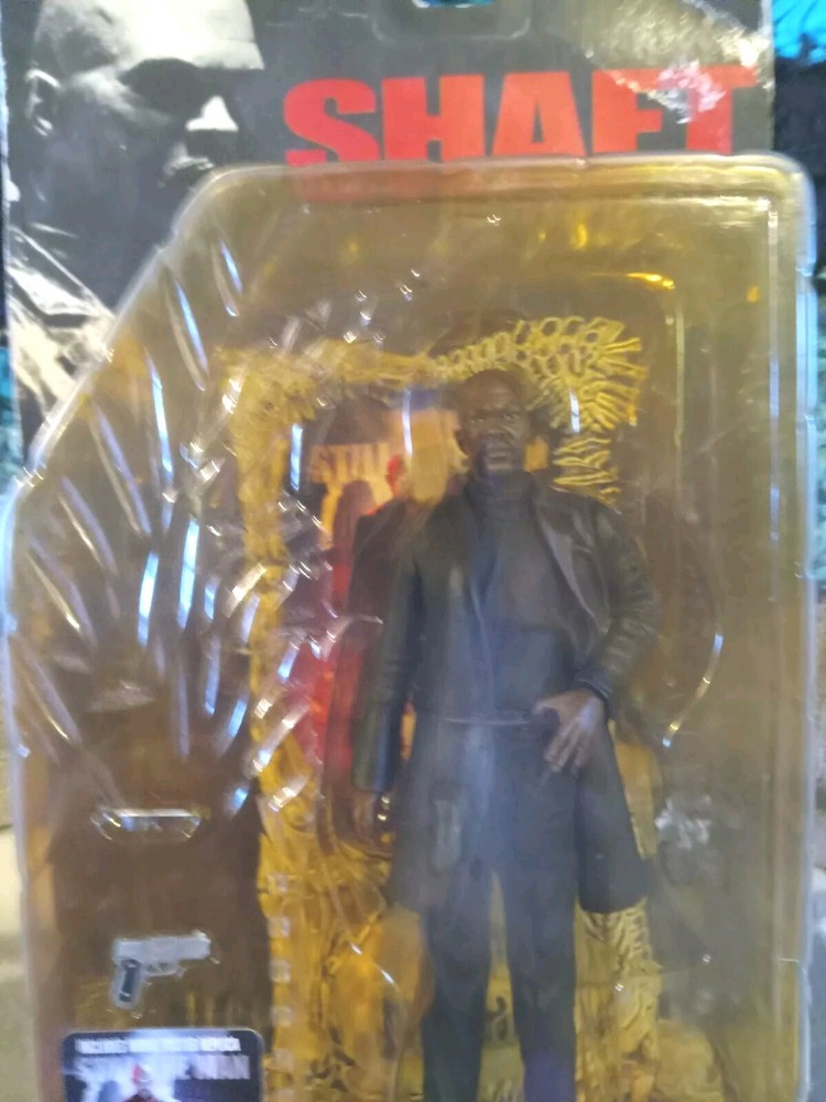 Samuel L Jackson Shaft Figure McFarlane Toys Movie Maniacs 3 Damaged Packaging