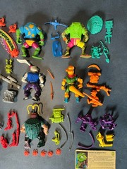 Vintage Teenage Mutant Ninja Turtles Action Figures Lot x11 w/ Accessories TMNT