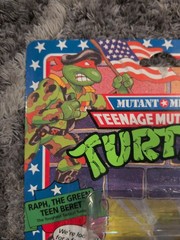 TMNT Raph, Green Teen Beret 1991 Unpunched MOC MOSC 5152 Ninja Turtles Playmates