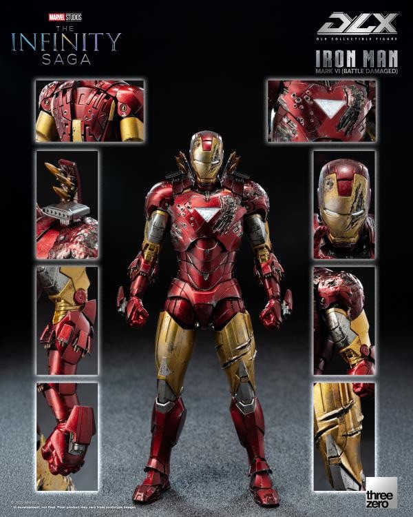 NEW Threezero Iron Man Mark 6 (Battle Damaged) DLX Action Figure
