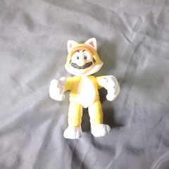 Super Mario Brothers Cat Mario Action Figure NINTENDO Full Articulated 4”