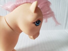 Vtg 1982 My Little Pony MLP G1 Pretty Parlor Concave Foot CF Peachy Pink Hearts