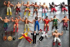 WWF WWE LJN WRESTLING SUPERSTARS LOT CASE 18 FIGURES & ACCESSORIES HULK HOGAN