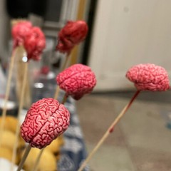 2PC 1CM Human Brain 1:12 Scale Dollhouse Miniatures Dioramas Horror. Accessories