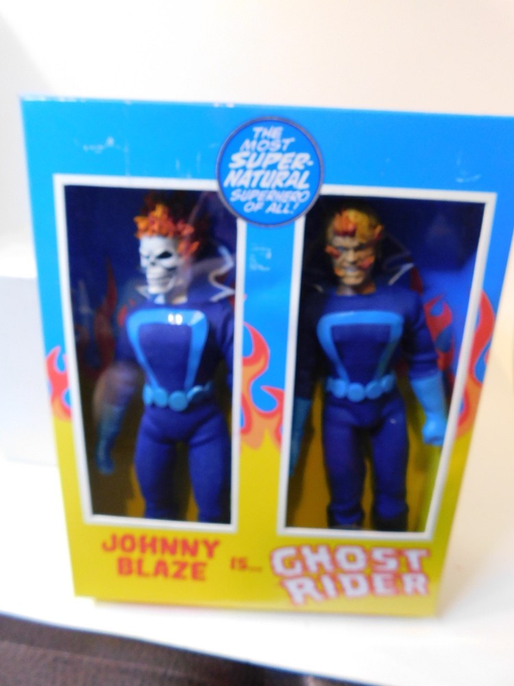Mego 8″ Action Figure Custom Marvel Comics Johnny Blaze Ghost Rider 2Pack Boxed