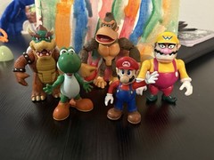 ToyBiz Mario Kart 64 Action Figure Lot | Mario Bowser Yoshi Wario Donkey Kong