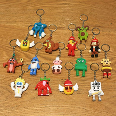 2026 Anime STEAL a BRAINROT Blue 67 Sahur Keychain Cute No. 67 Keychain Pendant