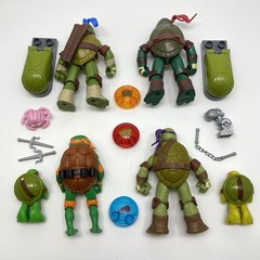 TMNT Action Figure Lot New Dark Leonardo Comic Noir Viacom & Mega Blocks Figures