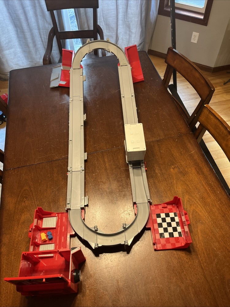 Disney Cars Super Track Mack Transforming Truck and Racetrack W/ 1 car. Working