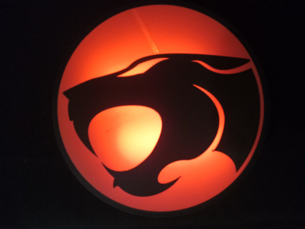 Retro Thundercats logo light box sign for vintage collection display Thunder Cat