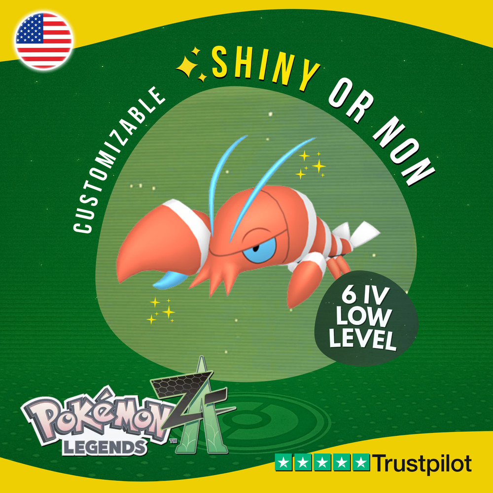 Clauncher Shiny or Non ✨ 6IV Pokémon Legends Z-A Competitive Customizable ZA Z A