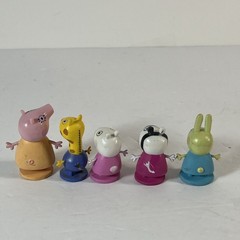 5 Peppa Pig Mini Figures Tiny 1-2 Inches Cake Toppers