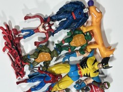 Vintage 90s Action Figures Toys Lot Of 9 Bundle TMNT Marvel Spider-Man Catdog