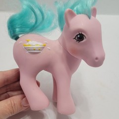 Vintage My Little Pony 1987 G1 Sundae Best Banana Surprise Pink Blue