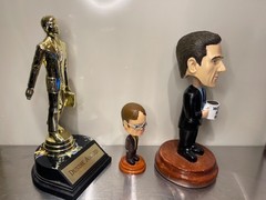 The Office Custom Michael Scott Dwight Bobble Lot, Dundee Award Rabid Wrist Band