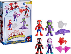 Marvel Web-Slinging Adventure Set, 3-Inch-Scale (7.6 Cm) Action Figure Set, Spi