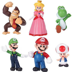6 pcs Super Mario Brothers Action Figures Toys, Super Mary Mini Action Figures