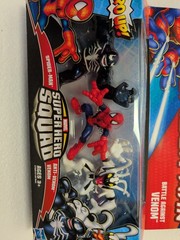 Marvel Super Hero Squad Battle Against Venom 3 Pack Spider-Man Anti-Venom (New)