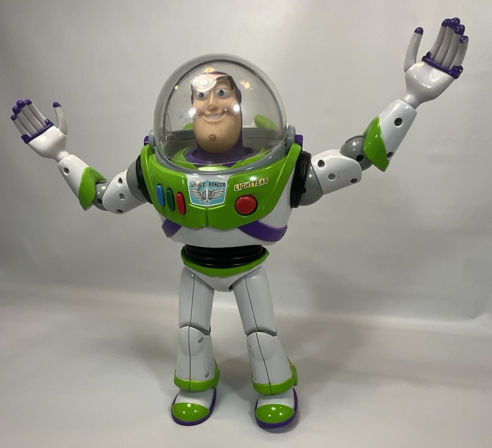 Toy Story Buzz Lightyear Talking Figure Works Thinkway Toys 12″ Lights Sounds