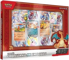 Pokemon Charizard EX Em Dobro Double Collection Box Set 64 Cards Brazilian Game
