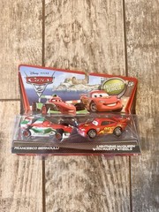 Disney Cars 2 Francesco Bernoulli & Lightning McQueen with Party Wheels 2 Pack