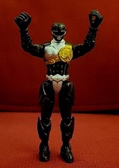 Power Rangers Mighty Morphin 971 22300 Armored Black & Silver 4″ Bandai 2009