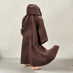 SU-R-QGJ-V2: 1/12 Dark Brown Wired Jedi Robe for 6″ Star Wars Qui-Gon jinn